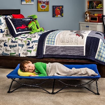 Picture of Regalo My Cot Portable Toddler Bed, Includes Fitted Sheet, Royal Blue.