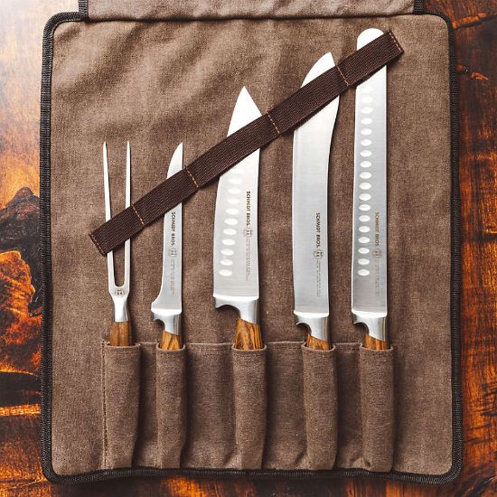 Picture of Zebra Wood Schmidt Brothers BBQ 6 Pc Knife Set.