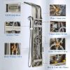Picture of  Shower Panel Tower System , Stainless Steel Shower Tower with Multi-Functions, Waterfall Showerhead, Massage Shower Jets, Rain Shower System