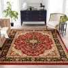 Picture of Medallion Kashan Red Traditional Rug Area 6'7x9'6.