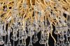 Picture of Modern Crystal Chandelier, Frosted Finish Tree Branch Chandelier, Raindrop Ceiling Pendant Hanging Light Fixture, Blossom Chandeliers for Dining Room, Living Room, Bedroom, Entryway (Dia 23.5" Round)