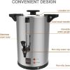 Picture of Valgus Commercial Grade Stainless Steel Coffee Urn 110-Cup 16L Coffee Maker with Percolator Coffee Dispenser for Quick Brewing for Large Crowds for Wedding, Parties, Catering Events