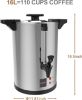 Picture of Valgus Commercial Grade Stainless Steel Coffee Urn 110-Cup 16L Coffee Maker with Percolator Coffee Dispenser for Quick Brewing for Large Crowds for Wedding, Parties, Catering Events