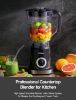 Picture of YABANO Professional Countertop Blender for High-Speed Shakes, Smoothies, Juicing & More - Crush Ice, Frozen Fruit, and More with 4 Stainless Steel Blades & 60oz Jar - Easy to Clean, Perfect for Kitchen Use (Black)