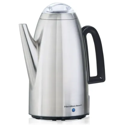 Picture of Hamilton Beach 12 Cup Electric Percolator Easy Pour Spout, Stainless Steel