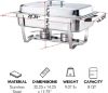 Picture of ALPHA LIVING 70012-Gray 2 Pack 8QT Chafing Dish High Grade Stainless Steel Chafer Complete Set, 8 Qt, Alpine Gray Handle