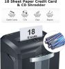 Picture of Bonsaii Paper Shredder, 18-Sheet 60-Minutes Paper Shredder for Office Heavy Duty Cross-Cut Shredder with 6 Gallon Pullout Basket & 4 Casters (C149-C)