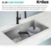Picture of KRAUS KWU112-33 Kore Workstation 33-inch Undermount 16 Gauge Double Bowl Stainless Steel Kitchen Sink with Integrated Ledge and Accessories (Pack of 8)