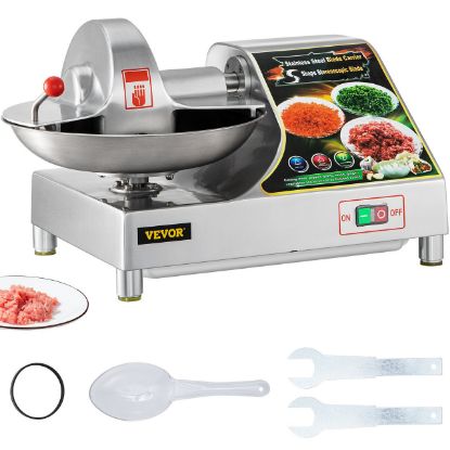 Picture of VEVOR Commercial 10L Multifunction Meat Bowl Cutter Mixer 400-Watt Buffalo Chopper Stainless Steel Meat Grinder
