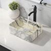 Picture of Black Bathroom Vessel Sink and Faucet Combo 16"x12"