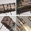Picture of 10-Lights Chandelier Wooden Retro Rustic Pendant Light 10-Lights Chandelier Wooden Retro Rustic Pendant Light - Industrial Suspension Light line can be Adjusted Freely - Distressed Wood Chandelier for Dining Table Vintage Kitchen, Bar, Island, Billiard.