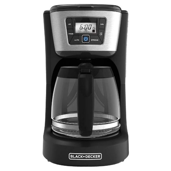 Picture of BLACK+DECKER 12-Cup Programmable Coffeemaker, Black/Stainless Steel 