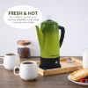 Picture of Elite Gourmet  Electric Coffee Percolator  Brew Progress Knob Cord-less Serve, 12-Cup, Retro Green