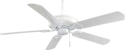Picture of Minka-Aire F589-WH Sundowner 54 Inch Outdoor Pull Chain Ceiling Fan in White Finish
