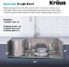 Picture of KRAUS KWT310-33/18 Kore Workstation 33-inch Drop-In 18 Gauge Single Bowl Stainless Steel Kitchen Sink with Integrated Ledge and Accessories