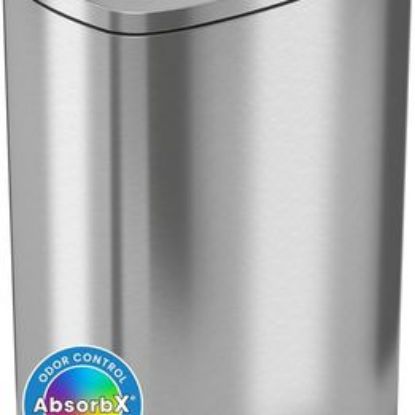 Picture of iTouchless SoftStep 13.2 Gallon Step Trash Can with Odor Filter & Removable Inner Bucket, Stainless Steel