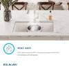 Picture of Elkay Quartz Classic ELGU251912PDWH0 White Single Bowl Undermount Laundry Sink with Perfect Drain