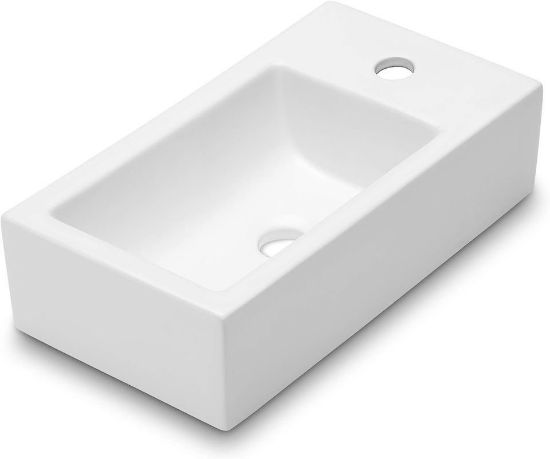 Picture of 🌟NEW🌟 Lofeyo Floating Bathroom Sink (Wall Mounted, 18"x10").