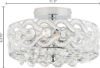 Picture of RIVER OF GOODS Glam Ceiling Light Fixture - Semi-Flush Mount, Braided Nickel, Crystal Accents - Light for Living Room, Hallway, Entryway -Transitional Style - 11.5" x 11.5" x 6"