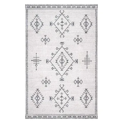 Picture of nuLOOM Evalyn Machine Washable Southwestern Motif Area Rug 6*9 ft