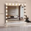 Picture of Hollywood Mirror with Lights, Vanity Makeup Mirror with Smart Touch Control, 3 Color Modes, Large Size Dimmable Light, Detachable 10X Magnification Mirror, with USB Socket