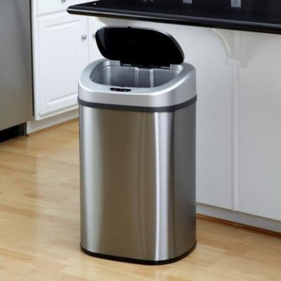 Picture of Nine Stars Touchless Stainless Steel 21.1 Gallon Trash Can