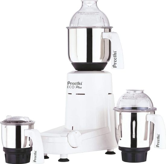 Picture of Preethi Eco Plus Mixer Grinder 110 Volts - Free Service Kit Included (3 Jar with Extra 1.75L Jar)