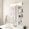 Picture of Cyprus Frameless Medicine CabinetDesign House Cyprus Medicine Durable Pre-Assembled Bathroom Wall Cabinet w/Frameless Mirrored Doors, 30.4", White/Clear