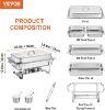 Picture of VEVOR Chafing Dish Buffet Set, 2 Packs, Silver