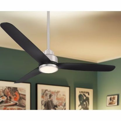 Picture of Harbor Breeze The Stokes 52-in Brushed Nickel Color-changing LED Indoor Ceiling Fan with Light Remote (3-Blade)