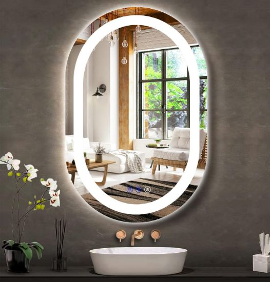 Picture of DIDIDADA 24 x 16 Inch Bathroom Oval LED Vanity Mirror with Lights 