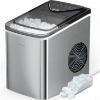 Picture of Silonn Ice Makers Countertop, 9 Cubes Ready in 6 Mins, 26lbs in 24Hrs, Self-Cleaning Ice Machine with Ice Scoop and Basket, 2 Sizes of Bullet Ice, Stainless Steel