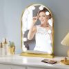 Picture of LUXFURNI Hollywood Mirror for Bedroom,Vanity Lighted up Mirror with 12 Dimmable Bulbs Smart Touch 
