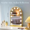 Picture of LUXFURNI Hollywood Mirror for Bedroom,Vanity Lighted up Mirror with 12 Dimmable Bulbs Smart Touch 