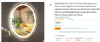 Picture of DIDIDADA 36 x 28 Inch Oval LED Bathroom Mirror with Lights 3 Color Dimmablel Lighted