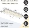 Picture of Auffel Ceiling Light Fixture LED Flush Mount Ceiling Light Crystal Chandelier 2ft