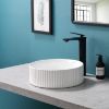 Picture of Davivy 14'' Round Vessel Sink with Pop Up Drain,Bathroom Vessel Sink,Bathroom Sinks Above Counter