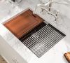 Picture of SARLAI 28 Kitchen Sink Undermount - Stainless Steel  Workstation Deep Single Bowl 16 Gauge