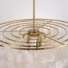 Picture of Wellmet Natural Capiz Shell Chandelier, 6 Lights Gold Coastal Modern , Hanging Round Layered