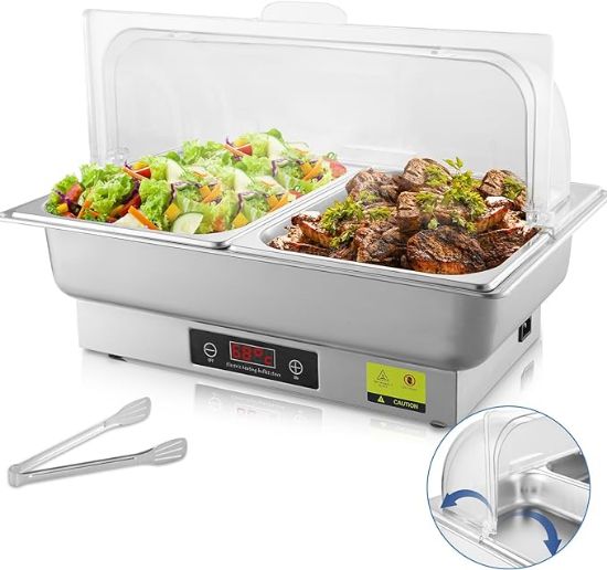 Picture of THXSUN Electric Chafing Dish, 2 x 4.5QT Half Size with Digital Adjustable Temp 0°C~100°C