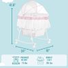 Picture of Dream On Me Lacy Portable 2-in-1 Bassinet & Cradle in Pink and White