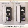 Picture of Keonjinn 24 x 32 Inch Medicine Cabinets for Bathroom with Mirror Adjustable Shelves Recessed Black Framed