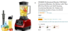 Picture of CRANDDI Professional Commercial Blender 70oz BPA-Free Pitcher and Self-Cleaning  ,1500 Watt RED