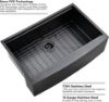 Picture of VASOYO 33 in Workstation Black Stainless Steel Farmhouse Kitchen Sink 