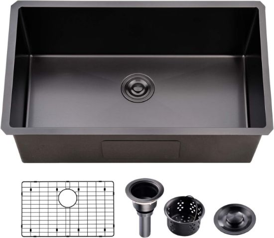 Picture of 32 Inch Nano Black Undermount Kitchen Sink
