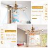 Picture of Siljoy 35.4'' Modern Ceiling Fan with Light and Remote, 9-Lights Brass Gold Sputnik Crystal