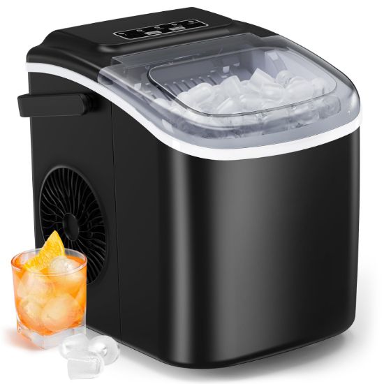 Picture of Silonn Countertop Ice Maker, 9 Cubes Ready in 6 Mins, 26lbs in 24Hrs, Self-Cleaning 