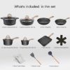 Picture of JEETEE Pots and Pans Set Nonstick 20PCS, Granite Coating