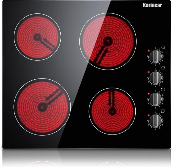 Picture of Karinear 4 Burner Electric Cooktop 24 Inch, Built-in Electric Stove Top, 220-240v Electric
