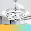 Picture of Bella Depot Retractable Ceiling Fan with Lights and Remote, 42"